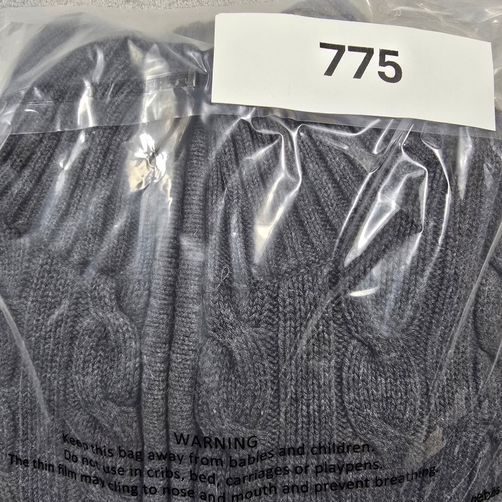 Old Navy Mens Large Gray Sweater 1/4 Zip‎ Pullover Cable Knit Cotton Mock Neck - Picture 8 of 8